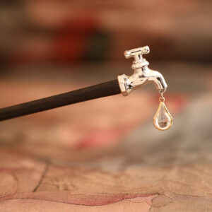 faucet teardrop novelty hair stick